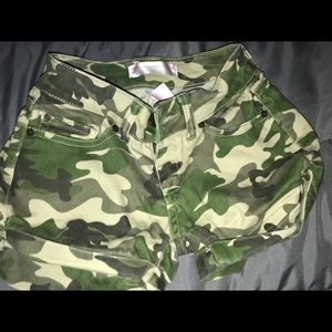 No Boundaries Denim Camo Army Shorts